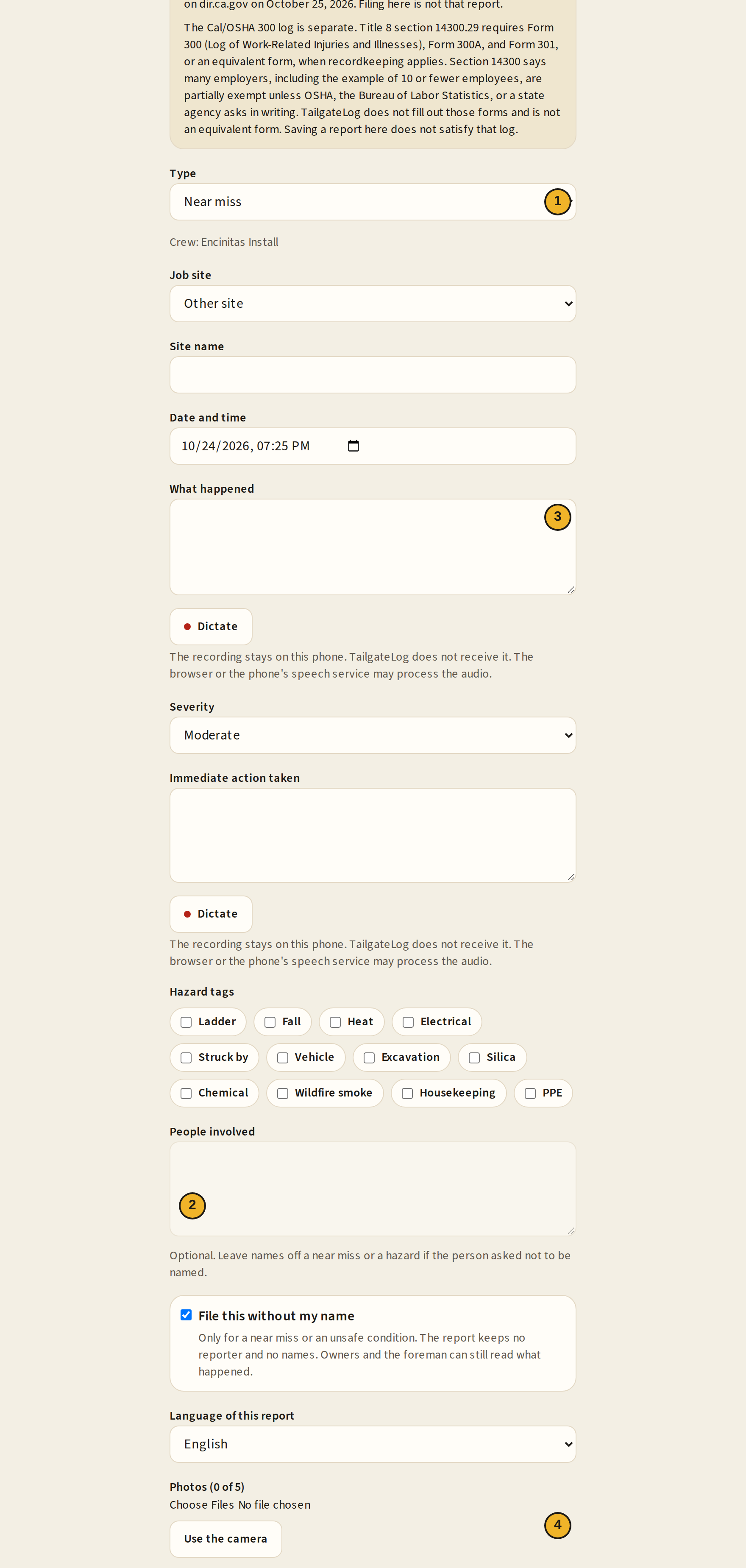 No-account report