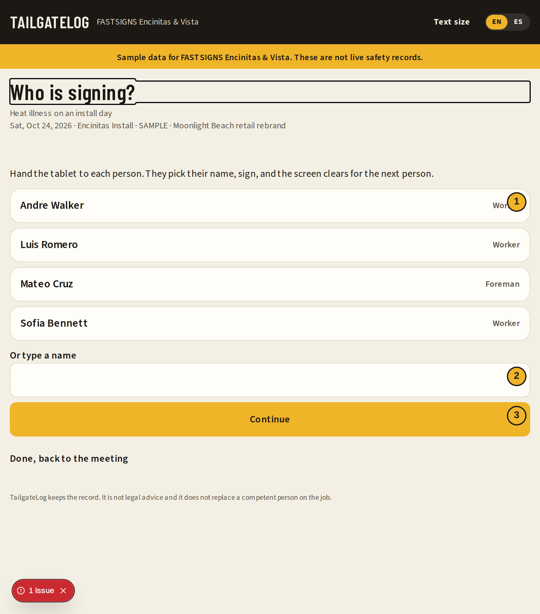 Kiosk, picking a name