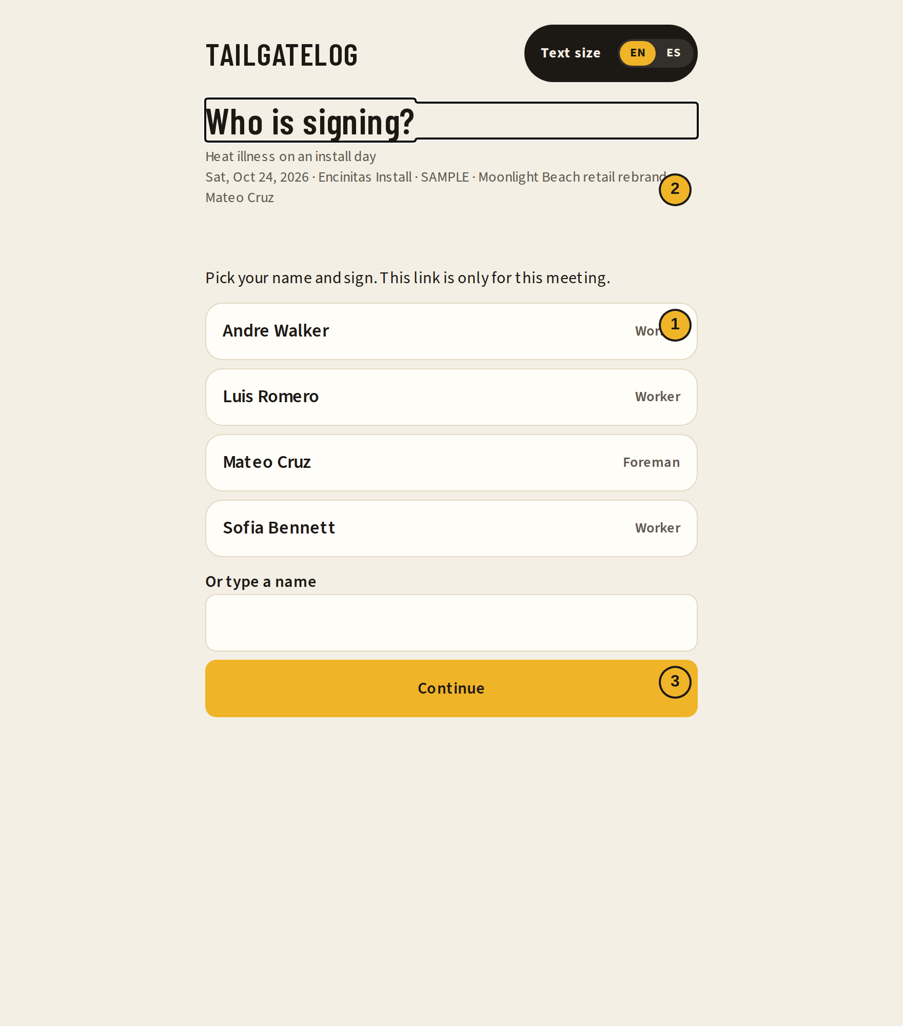 The same sign-in on a personal phone