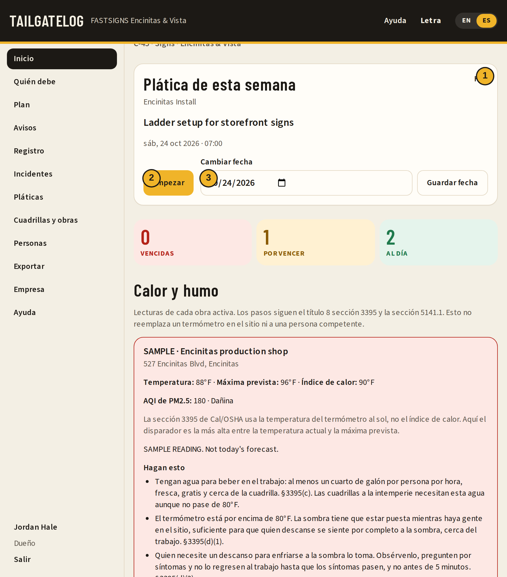 Plática de esta semana
